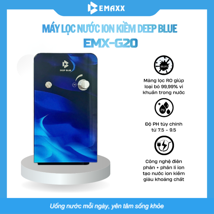 MÁY LỌC NƯỚC ION KIỀM ĐỂ GẦM BẾP EMX-G20