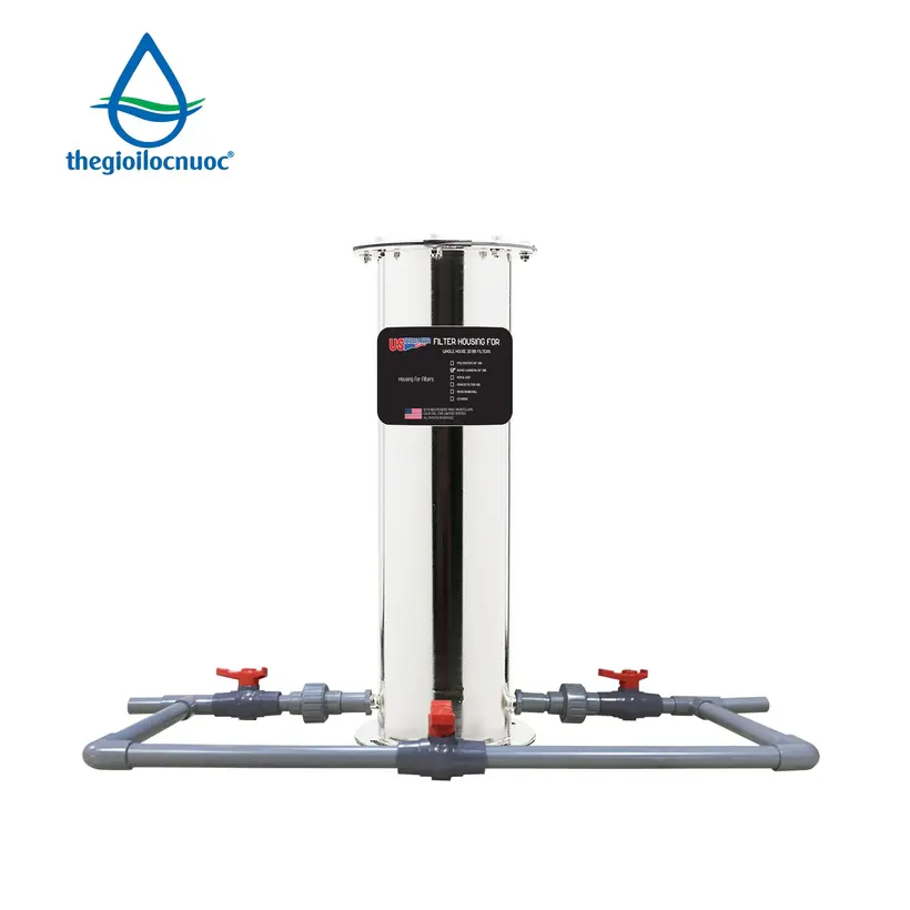 Bộ lọc nano carbon USTopwater, Model: Clo-45-US, Công suất 1200 lít/giờ, Vỏ inox