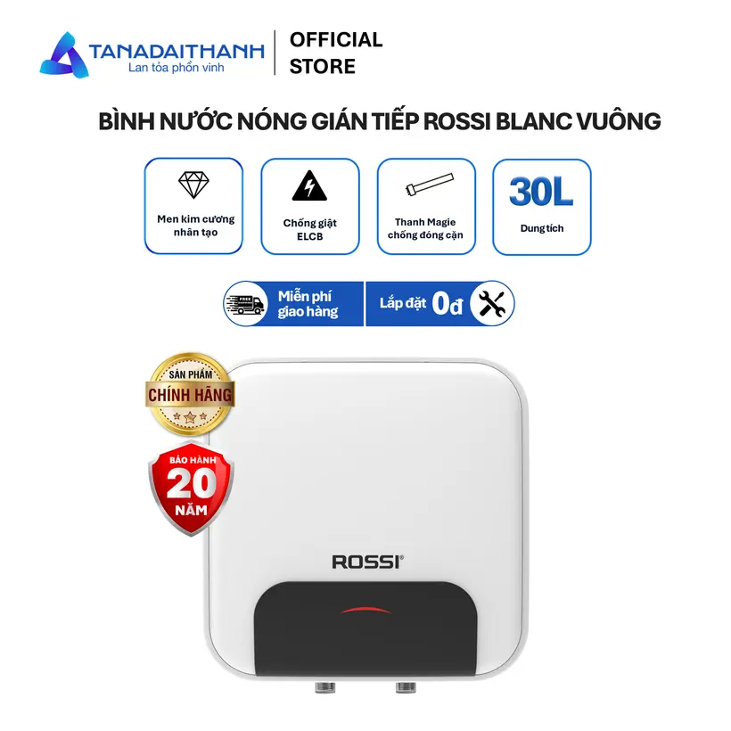 Bình nước nóng ROSSI BLANC RBC 30L SQ