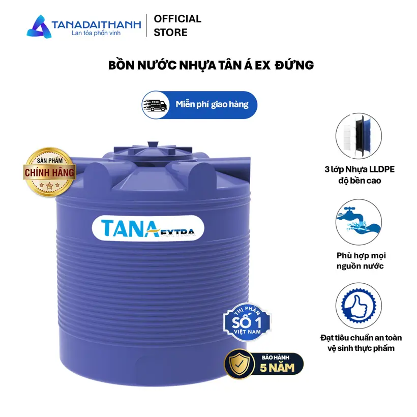 Bồn nhựa Tân Á 500D EX, CHỈ BÁN TẠI KHU VỰC MIỀN BẮC