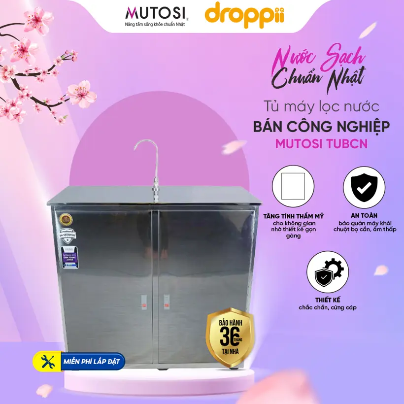 Tủ máy lọc nước bán công nghiệp Mutosi TUBCN