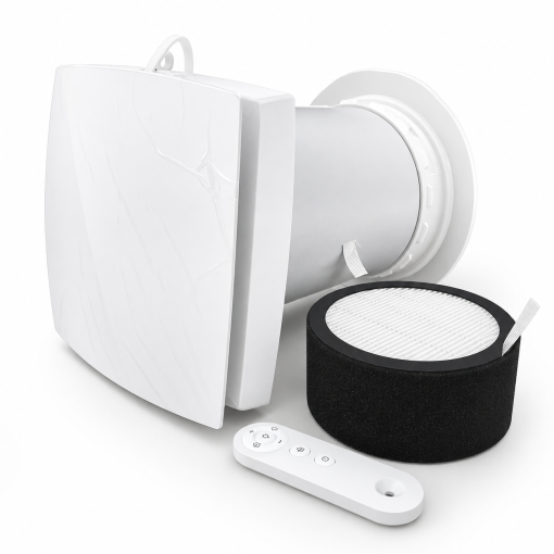 Eco-Clean - Quạt Thông Gió Lọc Không Khí Tươi Phòng Đơn Giá Rẻ, Siêu Tiết Kiệm Điện TTW06-W-S11