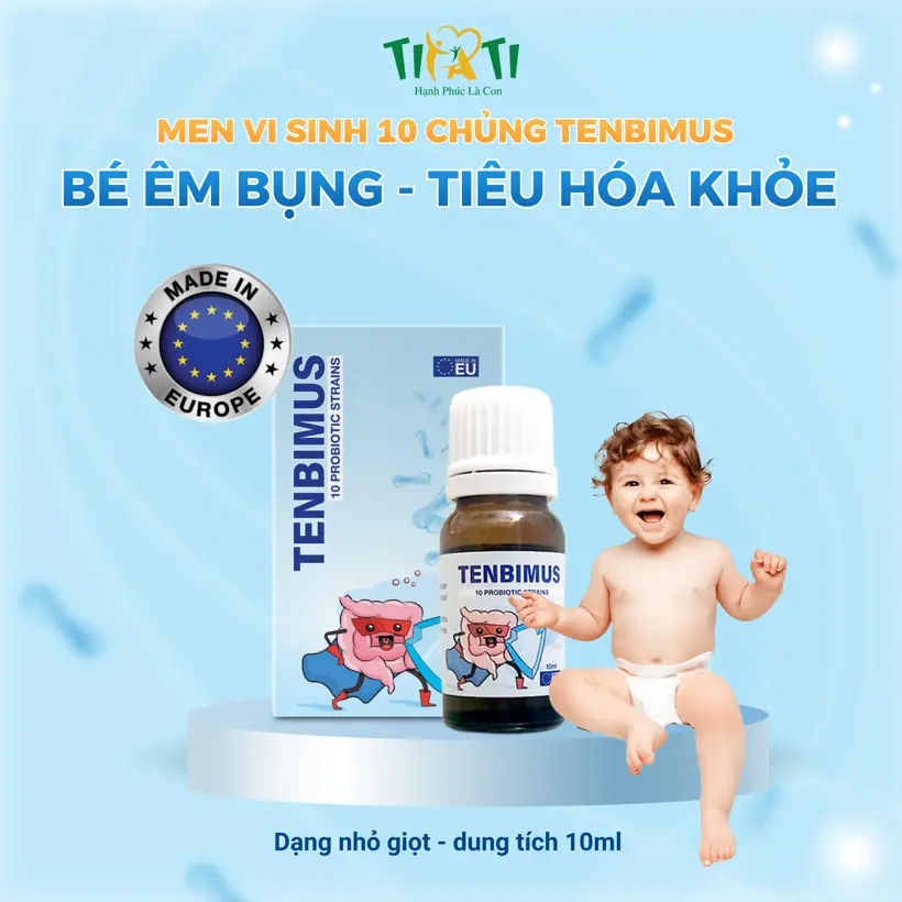 Men Vi Sinh 10 Chủng Tenbimus – Bổ Sung Lợi Khuẩn, Hỗ Trợ Miễn Dịch & Giảm Rối Loạn Tiêu Hóa Cho Bé