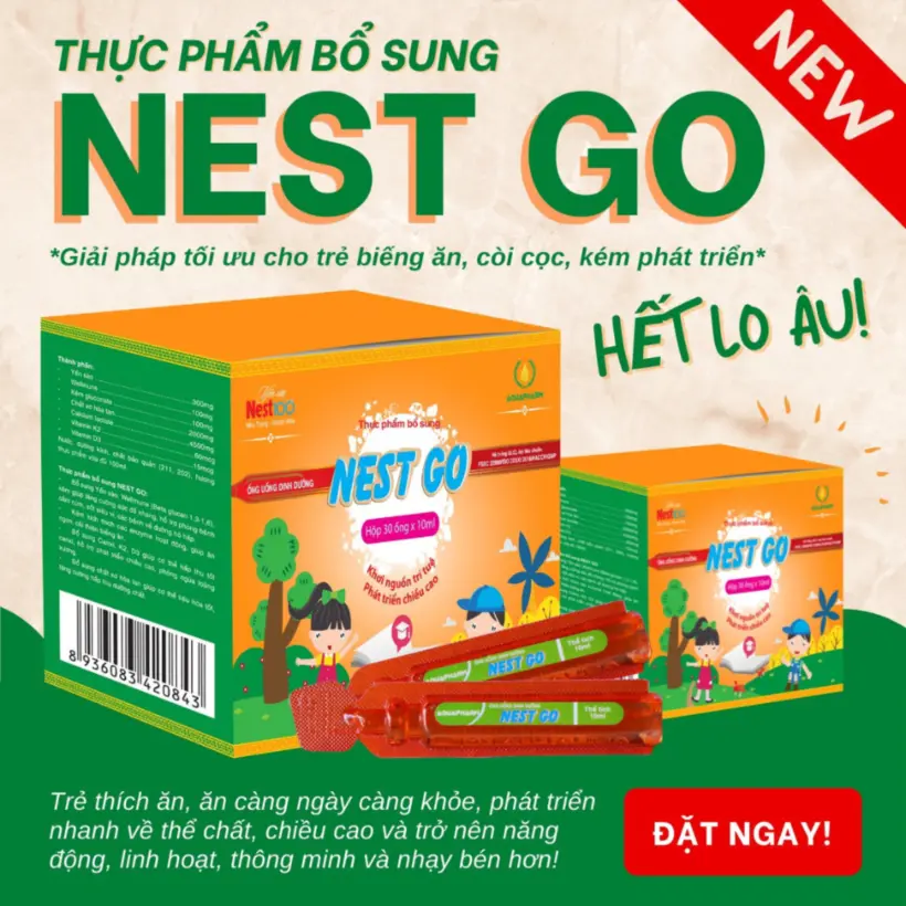 TPBS Ống uống dinh dưỡng Nest Go hỗ trợ trẻ ăn ngon, tăng cường đề kháng, phát triển chiều cao