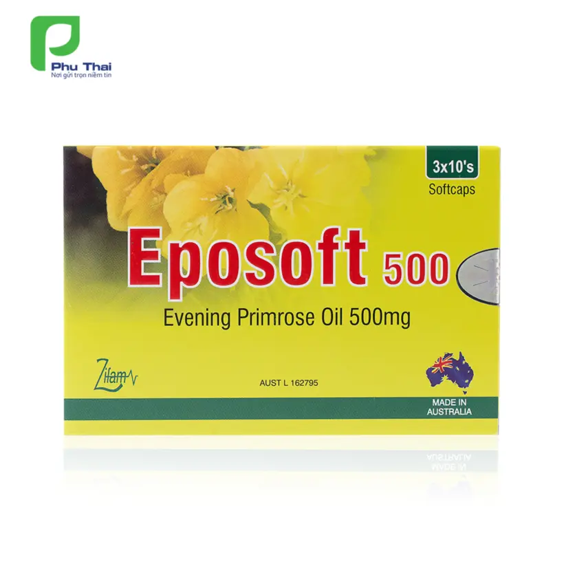 Viên uống cân bằng nội tiết tố, làm đẹp da Eposoft 500 (hộp 30 viên)