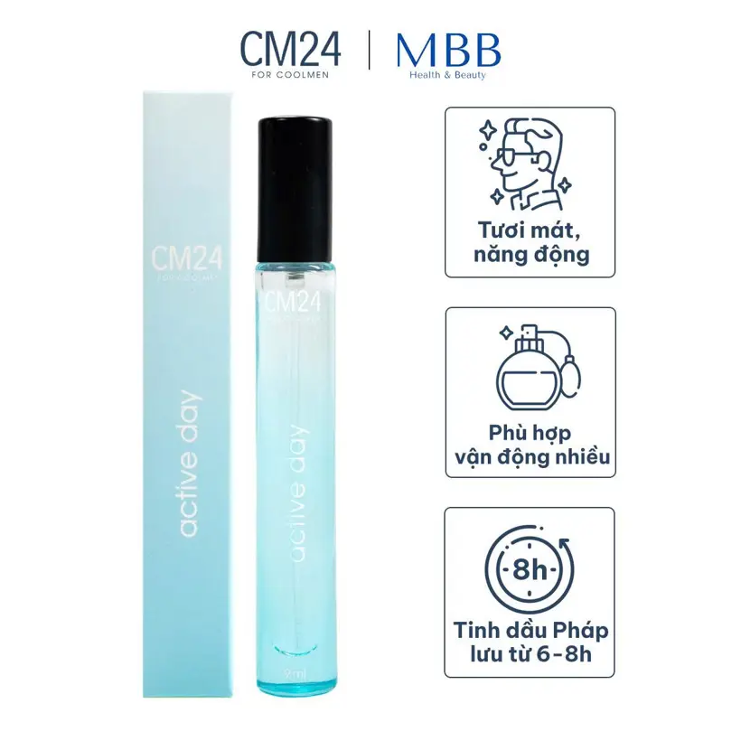 Nước hoa nam CM24 Active Day lưu hương 6-8h 9ml